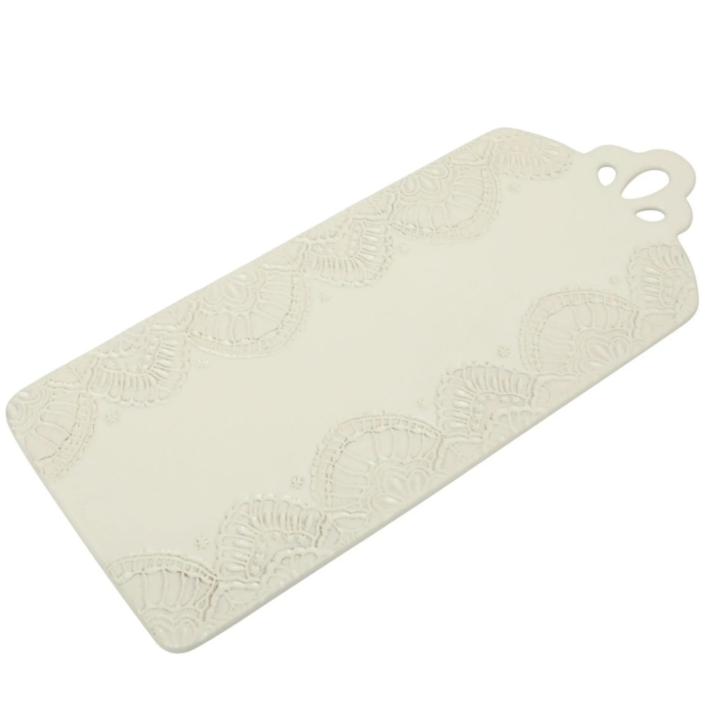 💕 New 2025 Pioneer Woman Vintage Lace  Cream Serving Board